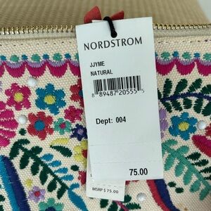Nordstrom Floral Embroidered Cosmetic Bag